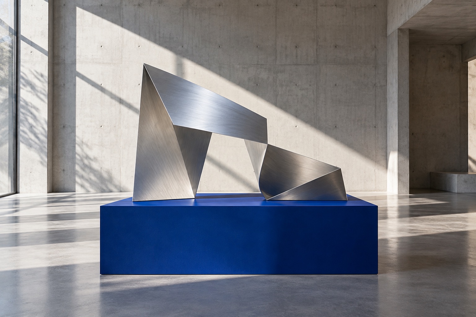 Projekt 5: Aluminiumskulptur auf blauem Sockel, Bild 3